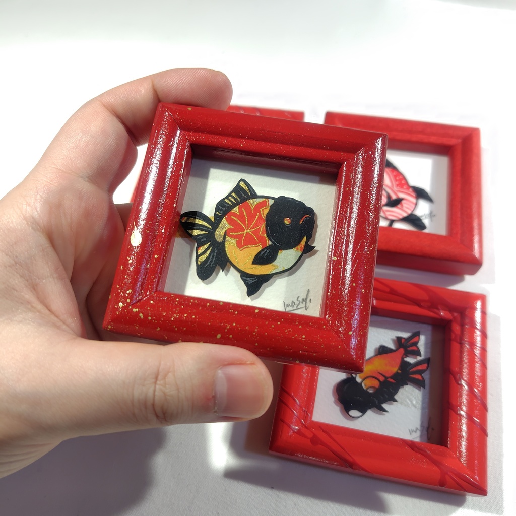 【小さい金魚切り絵 原画】