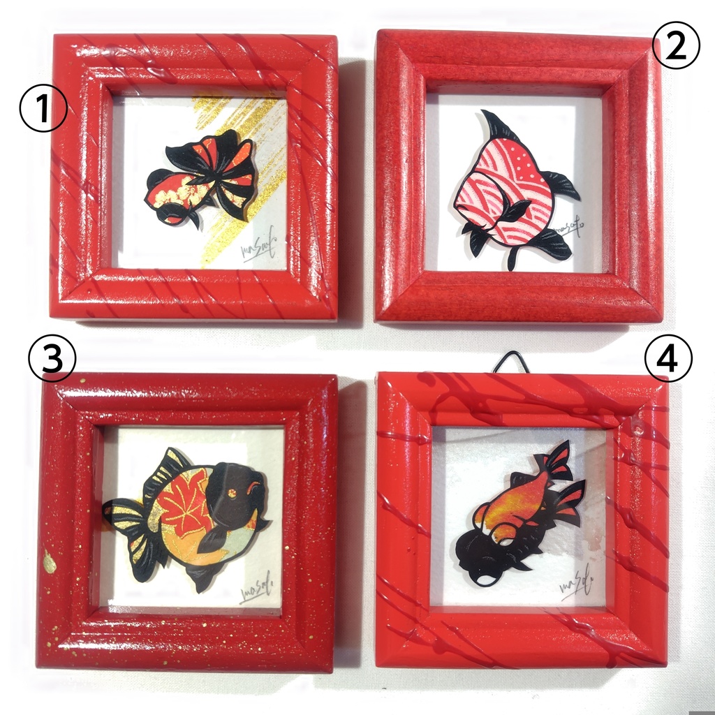 【小さい金魚切り絵 原画】