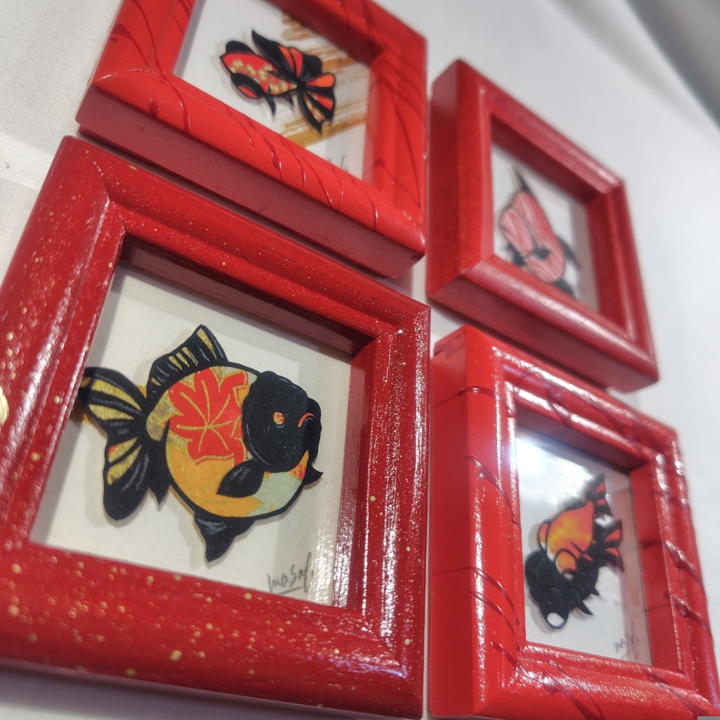 【小さい金魚切り絵 原画】