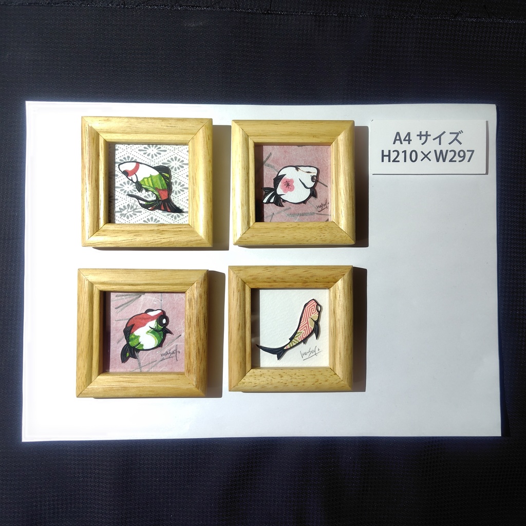 【小さい金魚切り絵 原画】