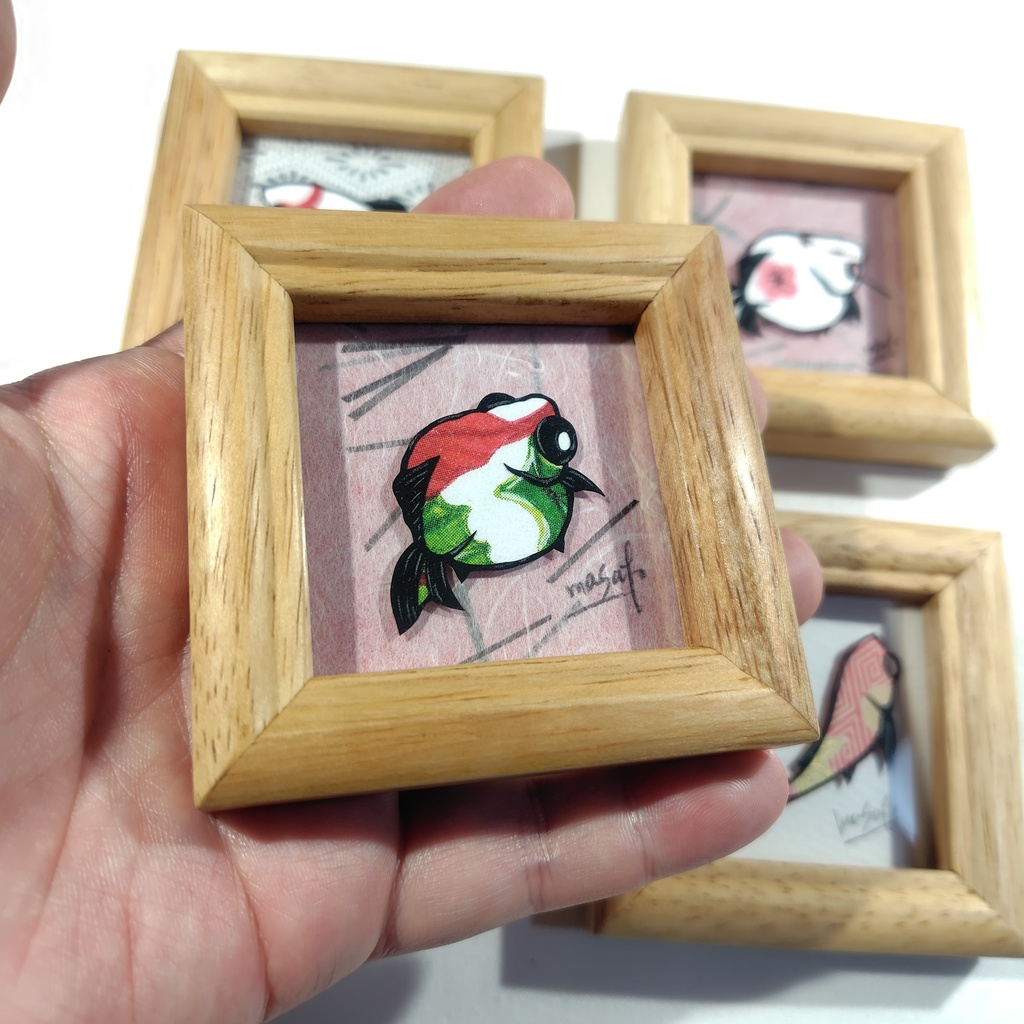 【小さい金魚切り絵 原画】