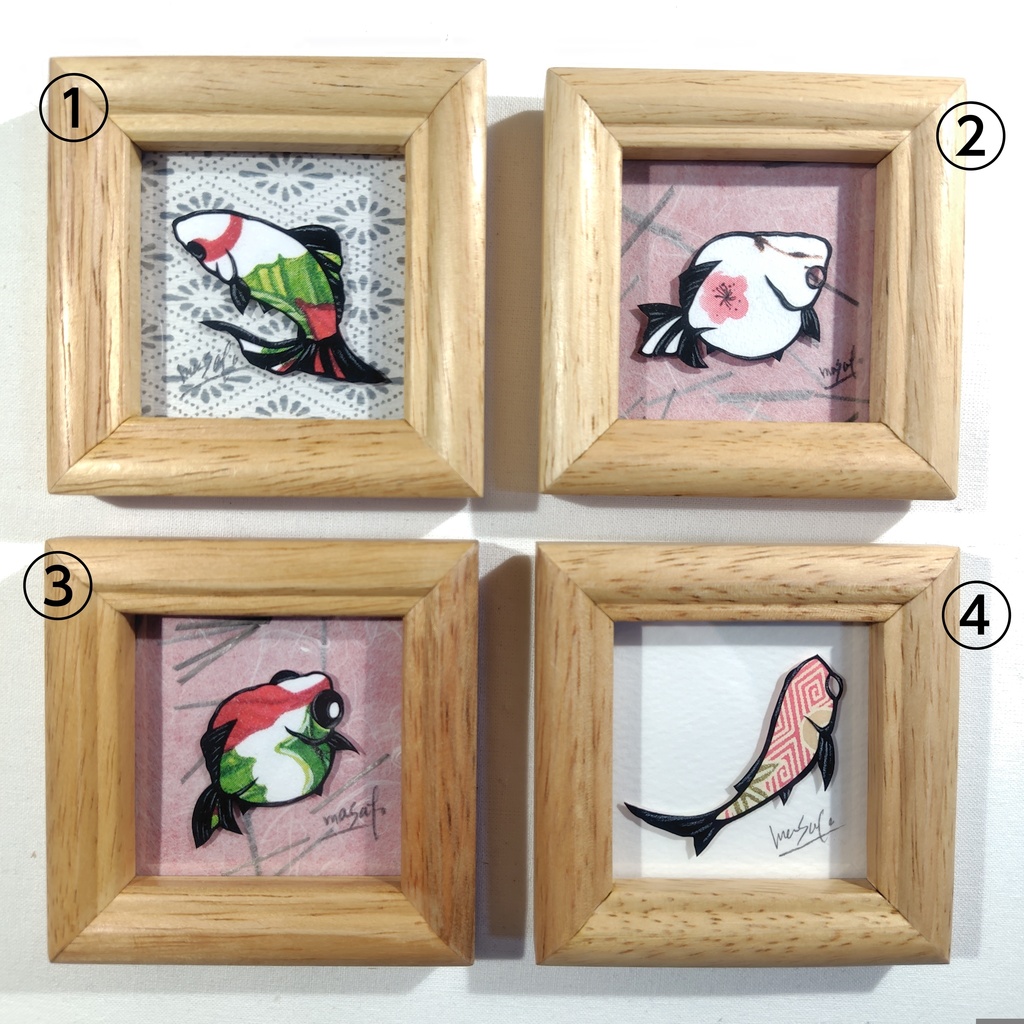 【小さい金魚切り絵 原画】