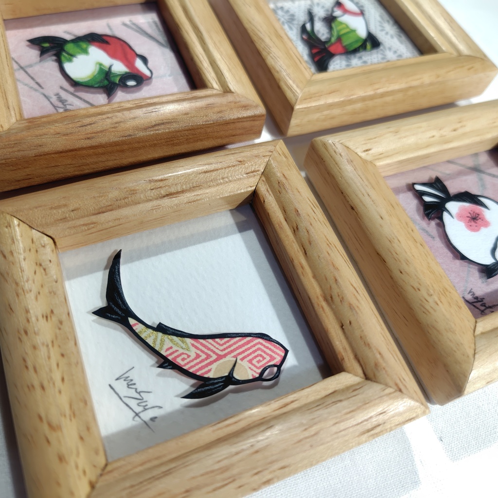 【小さい金魚切り絵 原画】