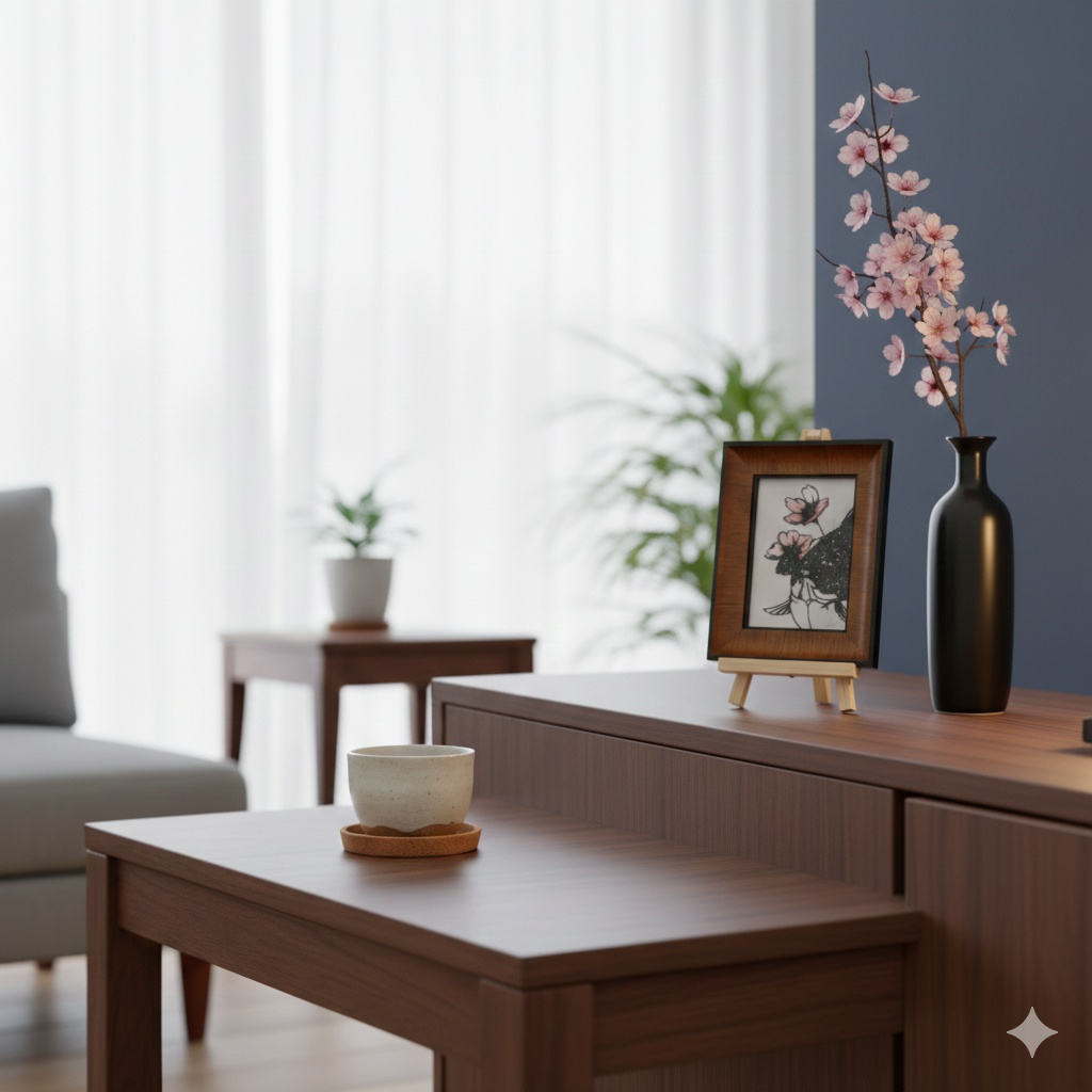 【切り絵原画】桜と玉サバ ミニ額