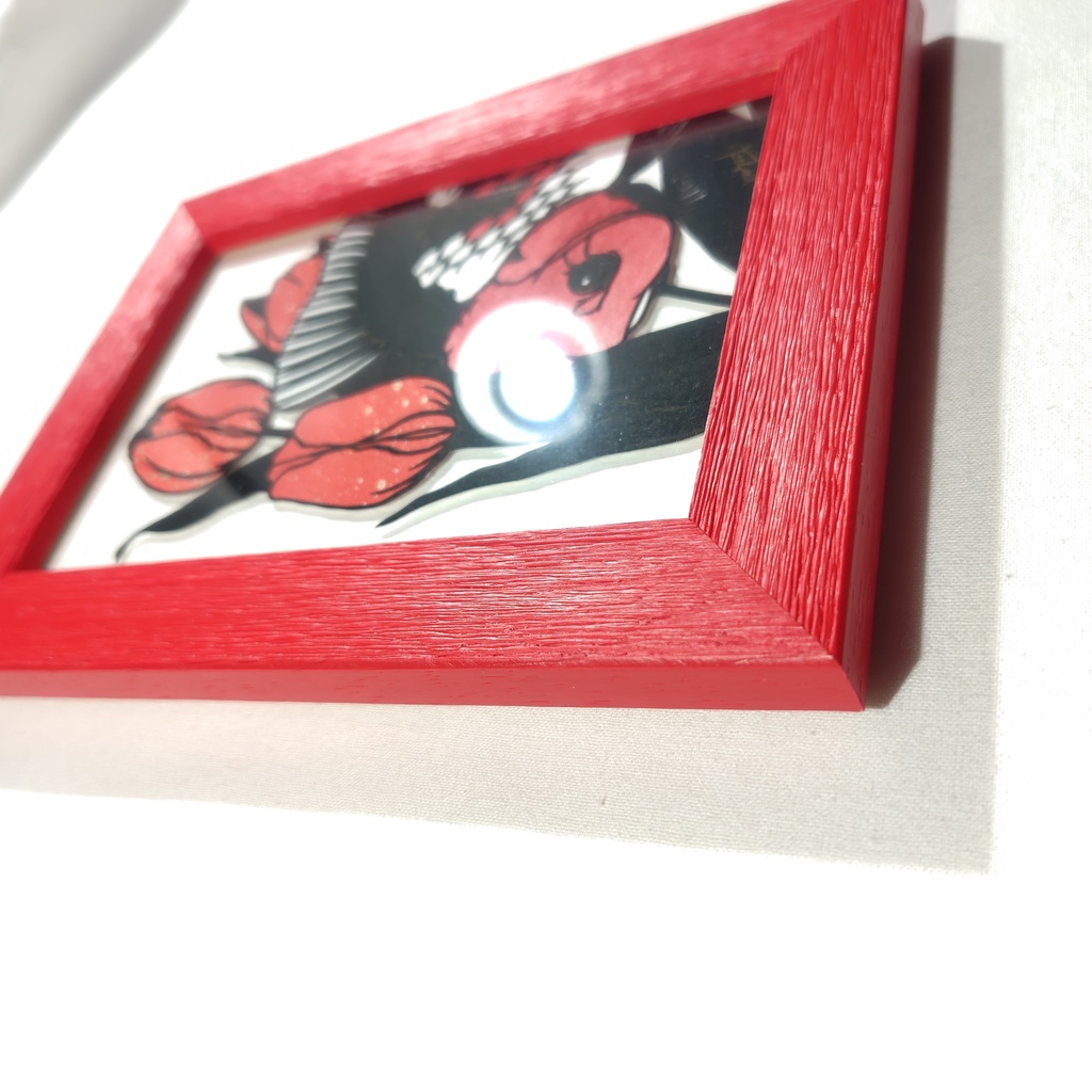 【切り絵原画】チューリップとオランダ ミニ額