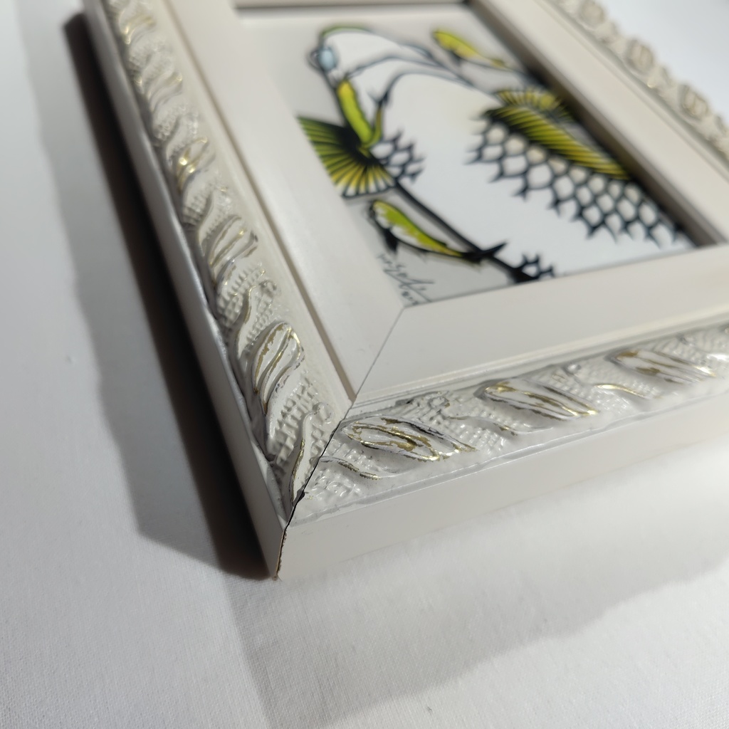 【切り絵原画】蛍火地金 ミニ額