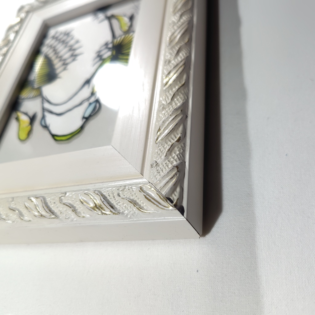 【切り絵原画】蛍火地金 ミニ額