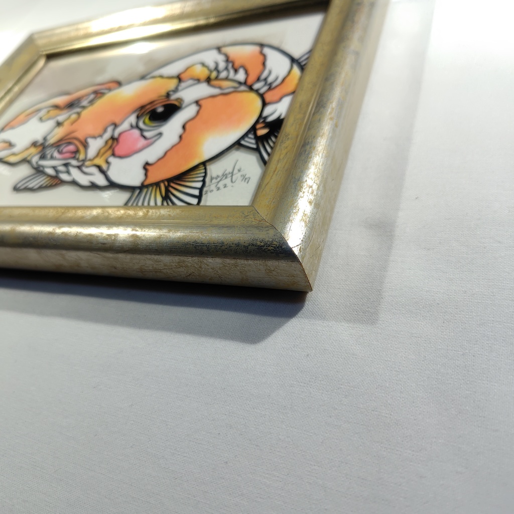 【切り絵原画】水泡眼 ミニ額