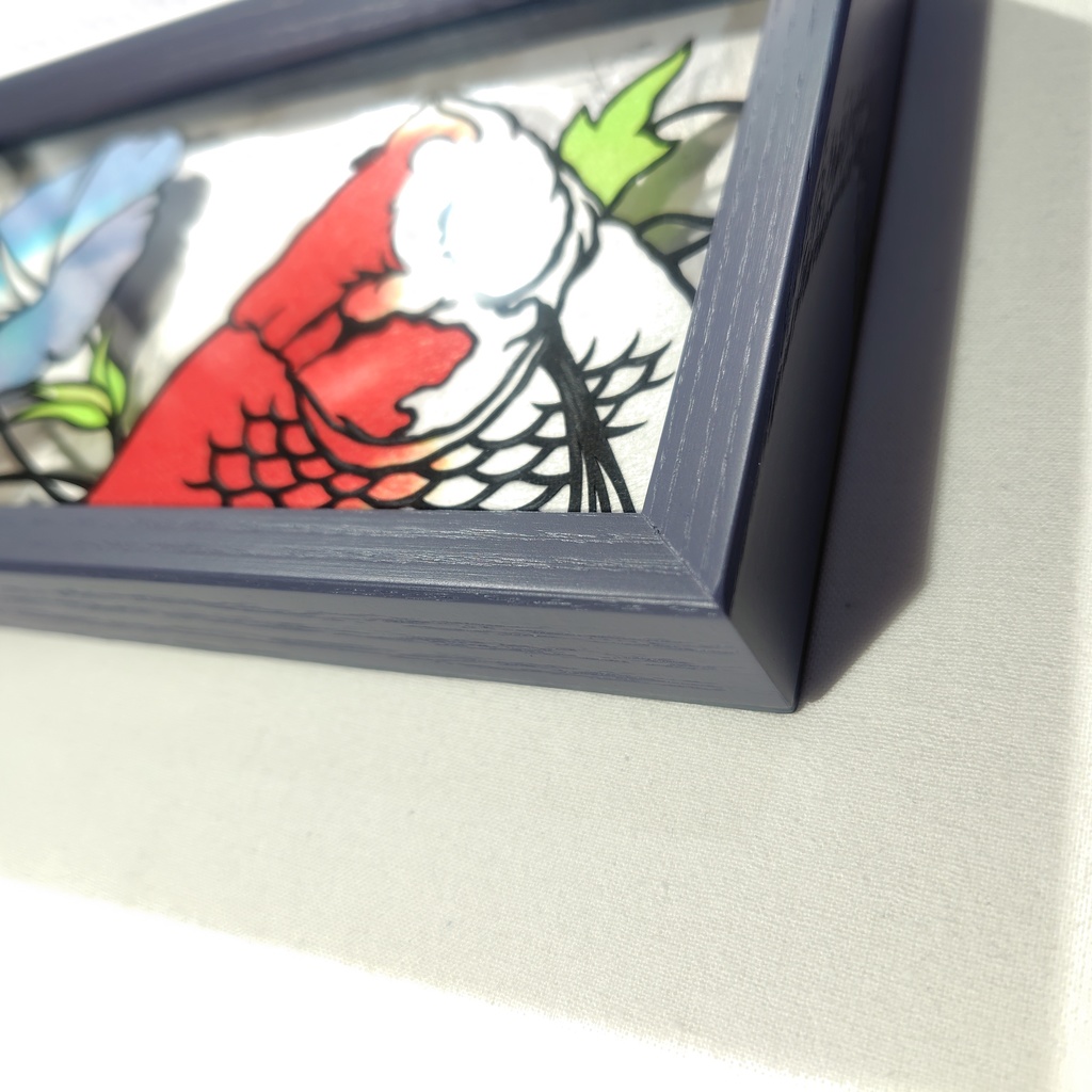 【切り絵原画】朝の活力 ミニ額