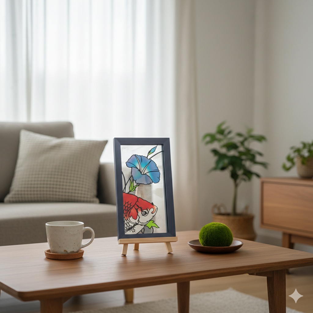 【切り絵原画】朝の活力 ミニ額