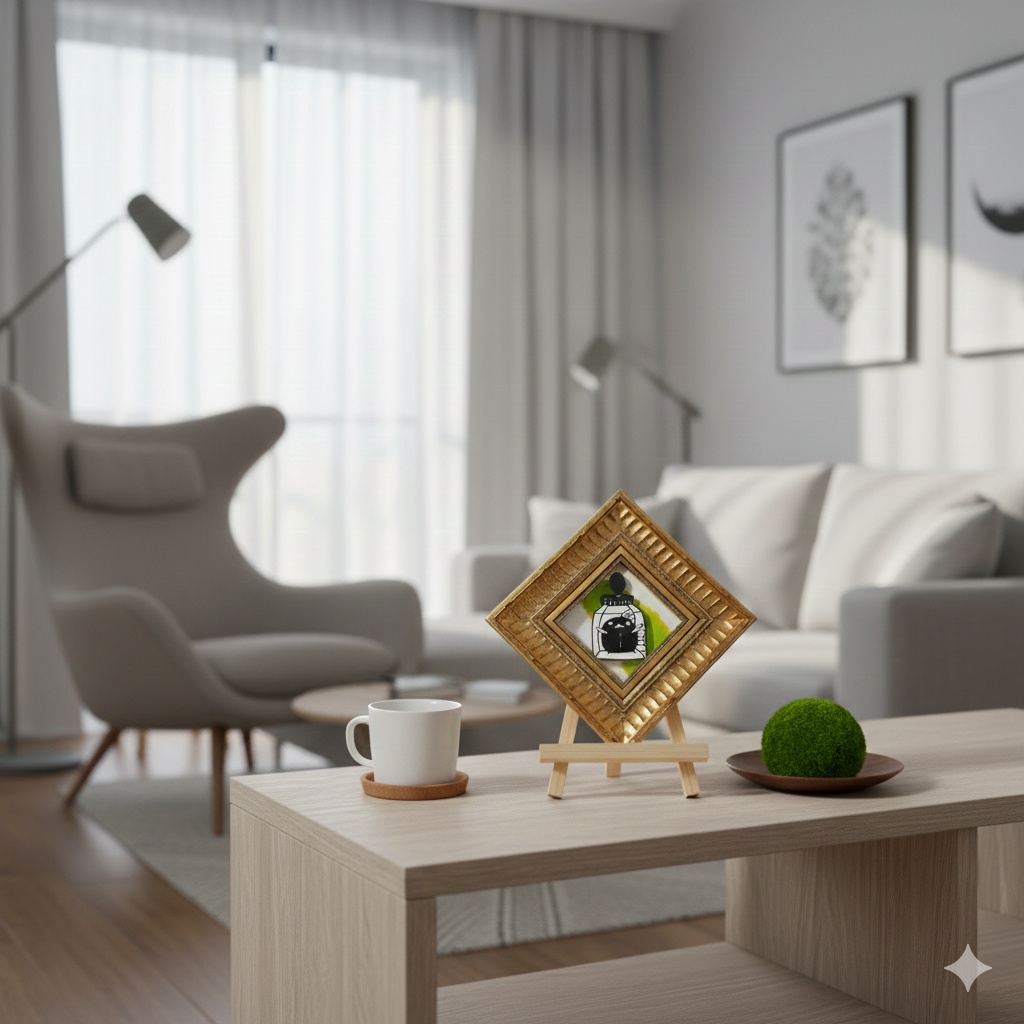 【切り絵原画】inkボトル ミニ額