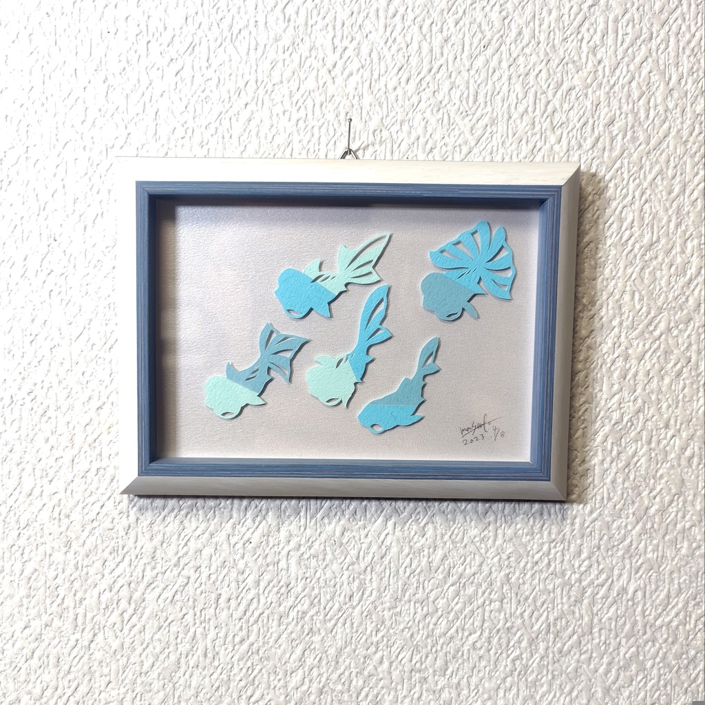 【切り絵原画】ラムネソーダ ミニ額