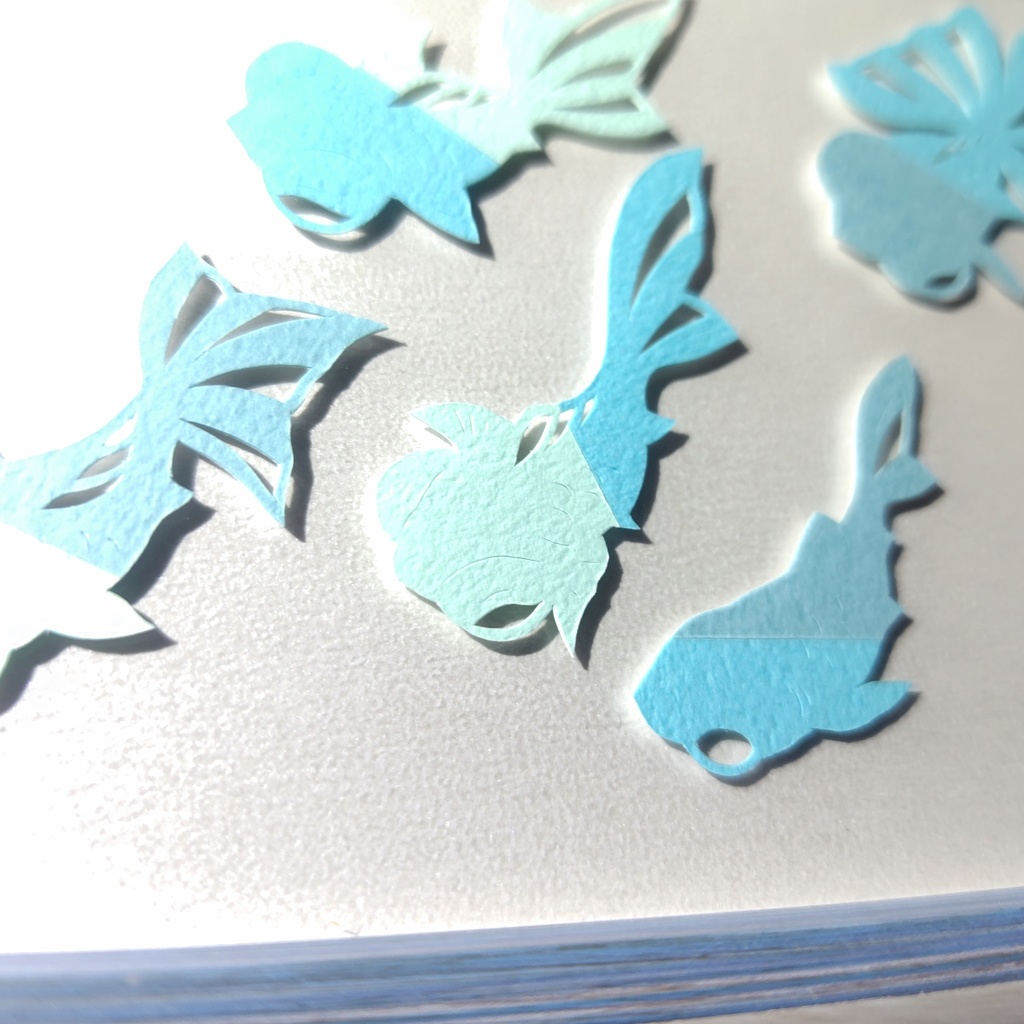 【切り絵原画】ラムネソーダ ミニ額