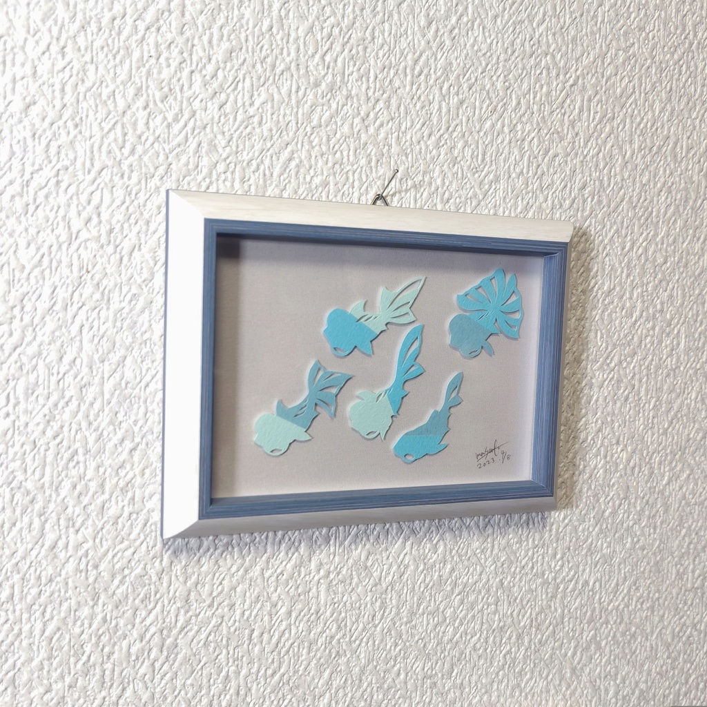 【切り絵原画】ラムネソーダ ミニ額