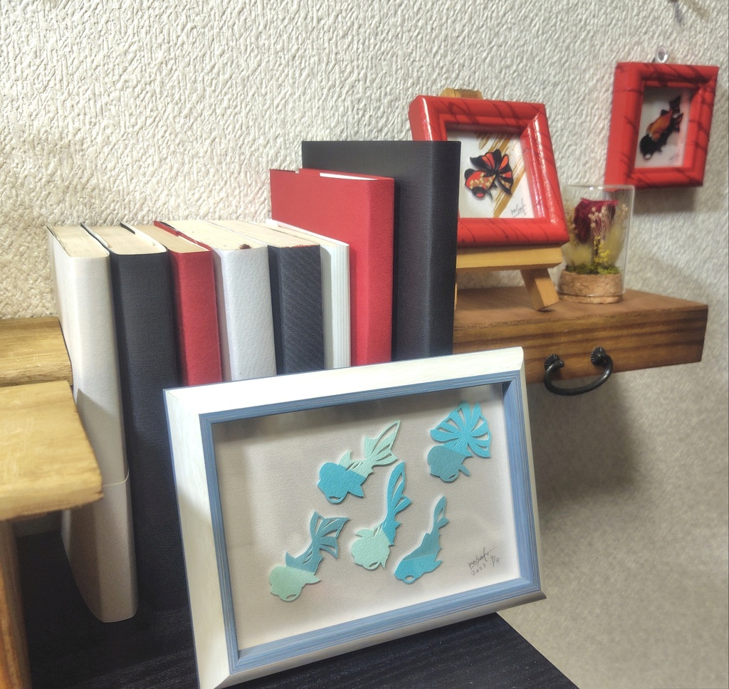 【切り絵原画】ラムネソーダ ミニ額