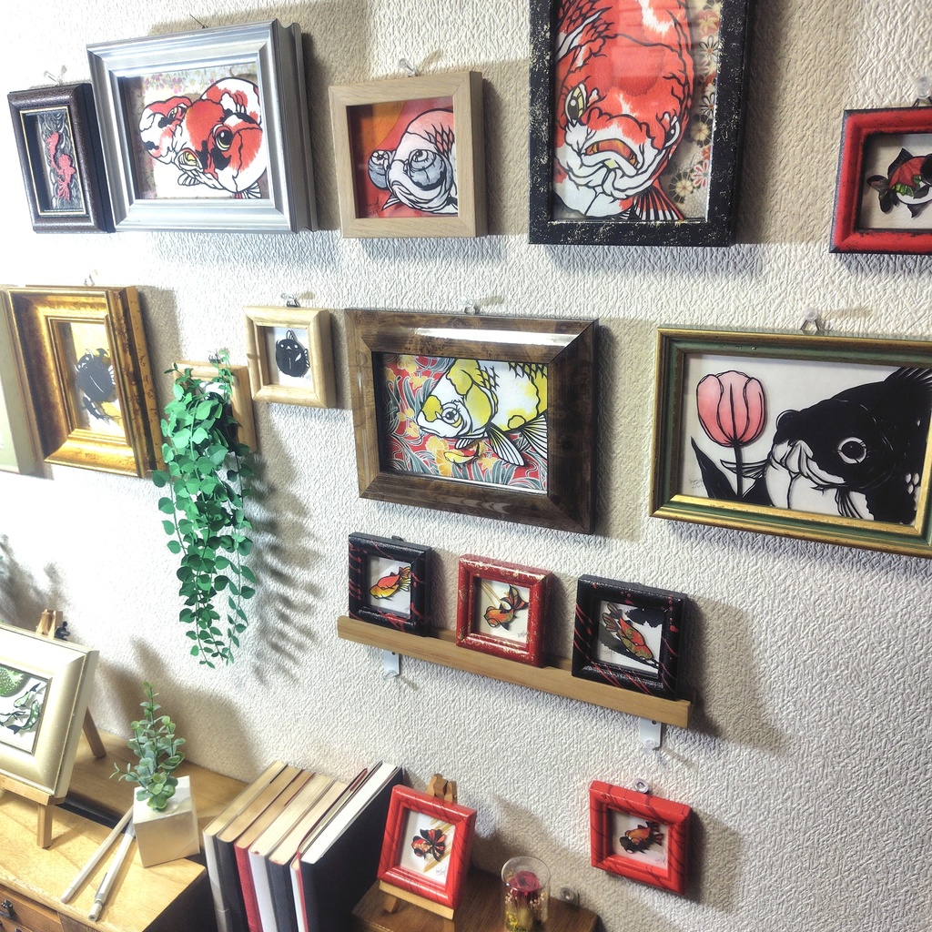 【切り絵原画】檸檬和金 ミニ額