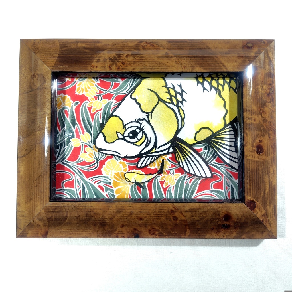 【切り絵原画】檸檬和金 ミニ額