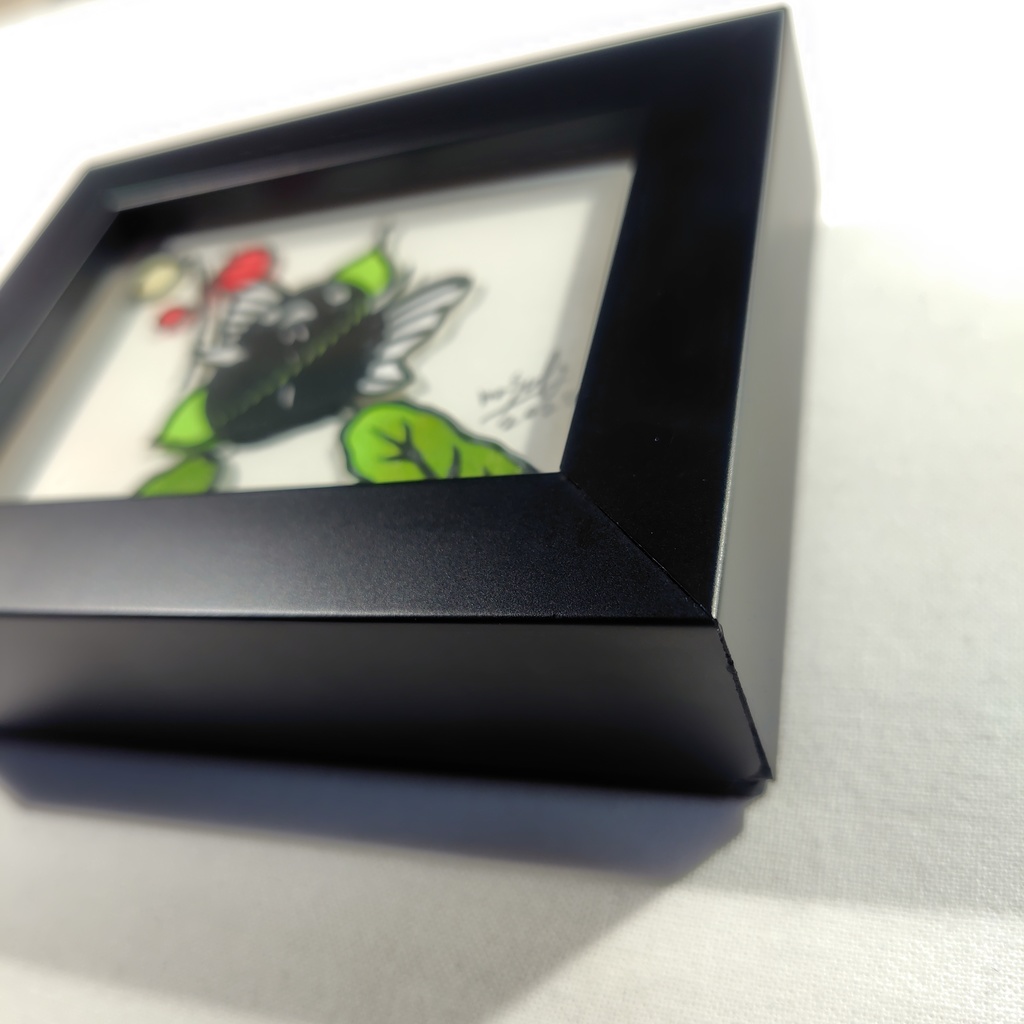 【金魚切り絵】化け金魚 畑の勇者 ミニ額