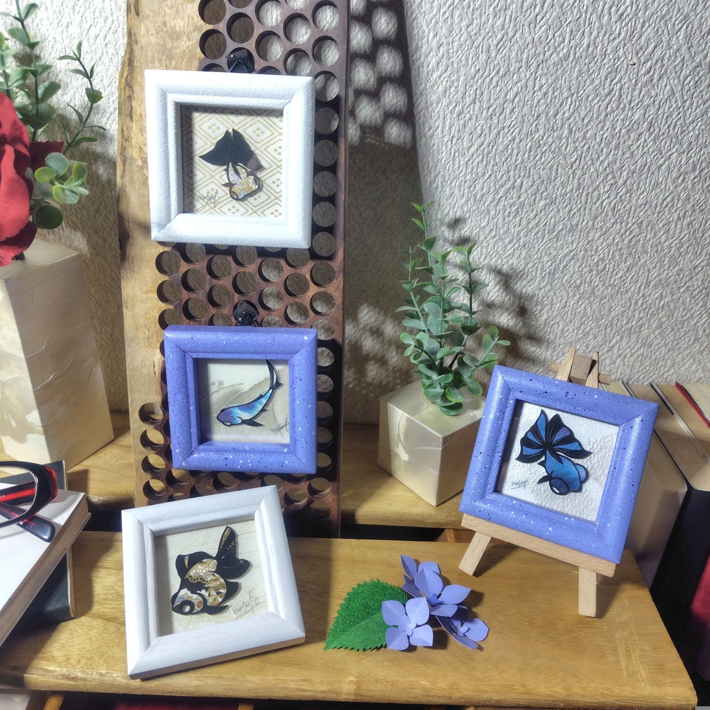 【小さい金魚切り絵 原画】