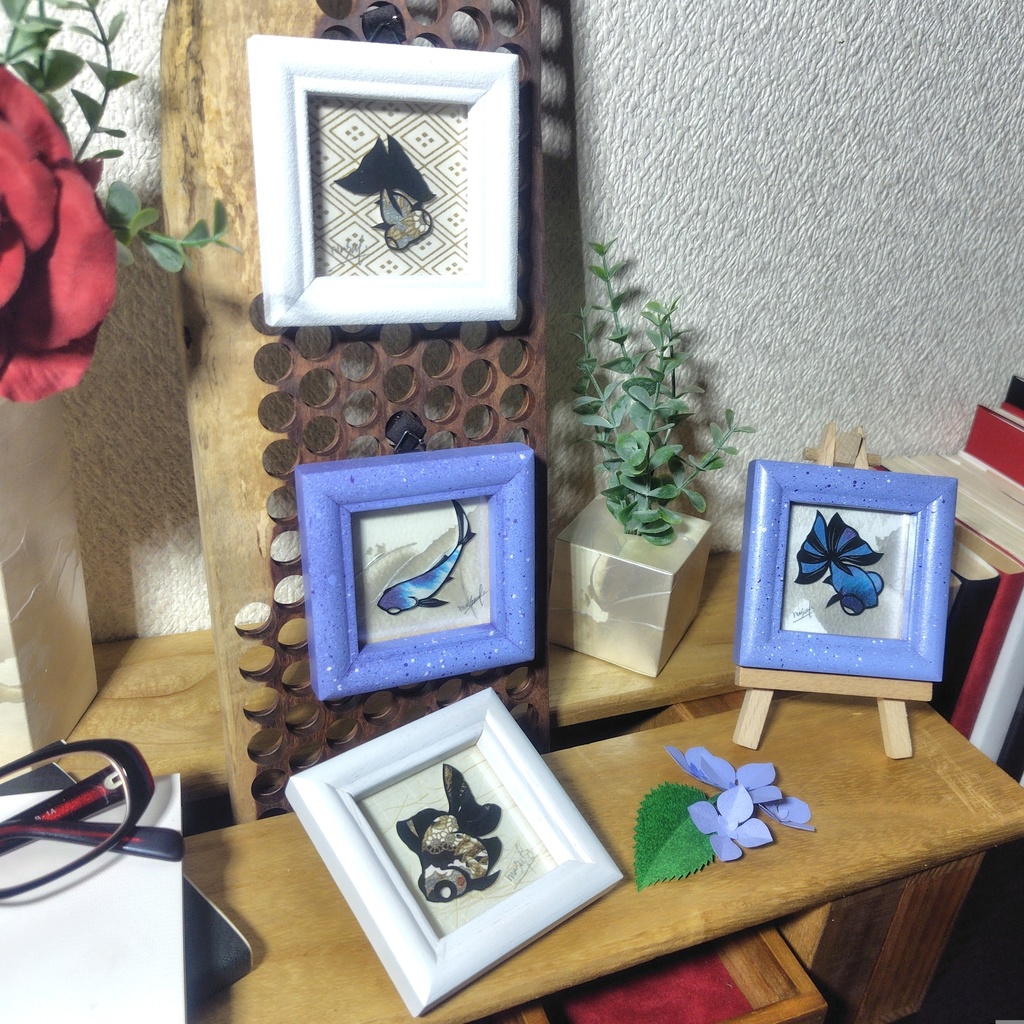 【小さい金魚切り絵 原画】