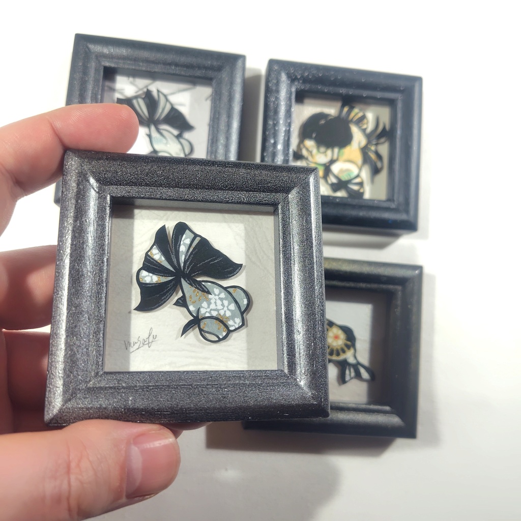 【小さい金魚切り絵 原画】