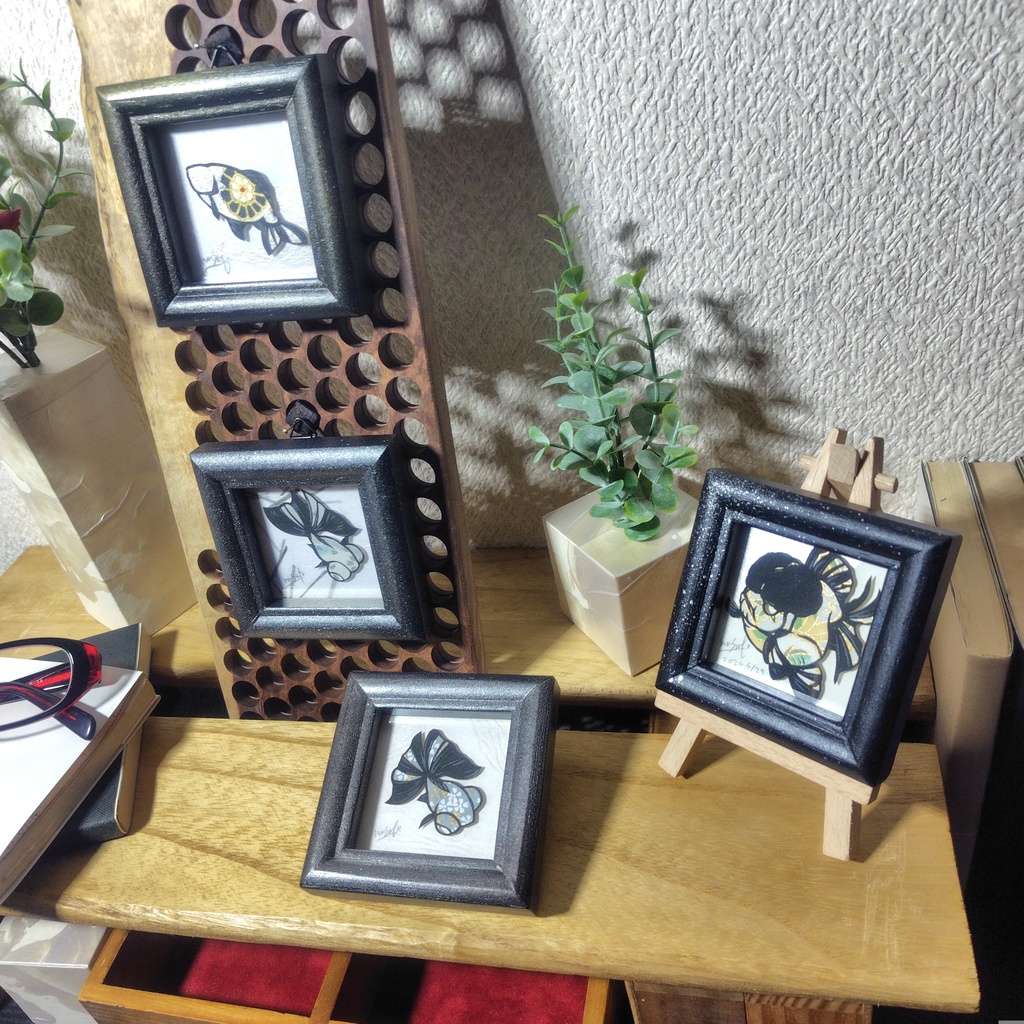 【小さい金魚切り絵 原画】