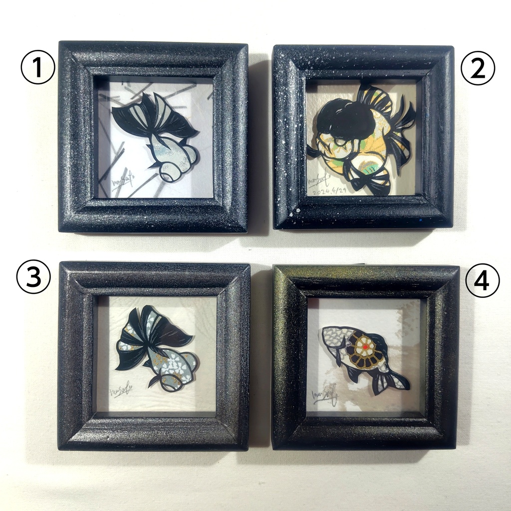 【小さい金魚切り絵 原画】