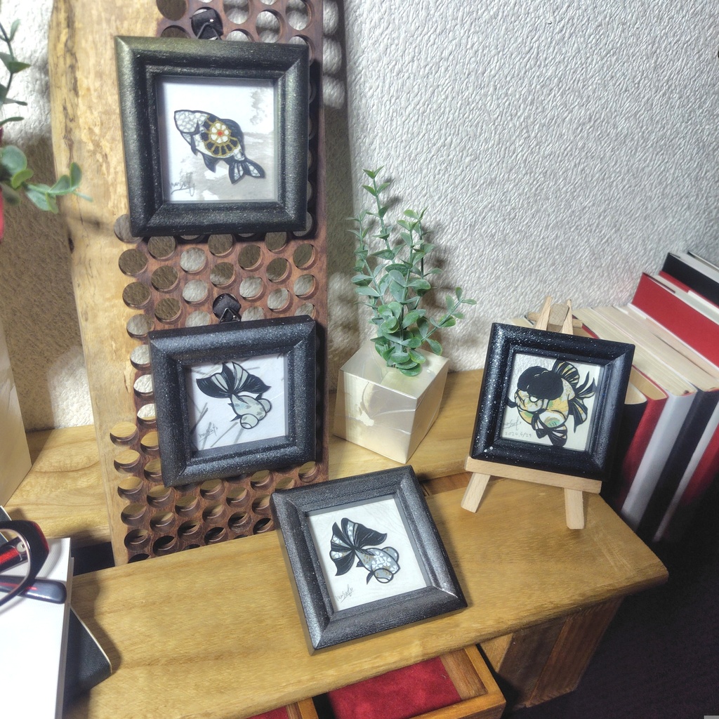 【小さい金魚切り絵 原画】