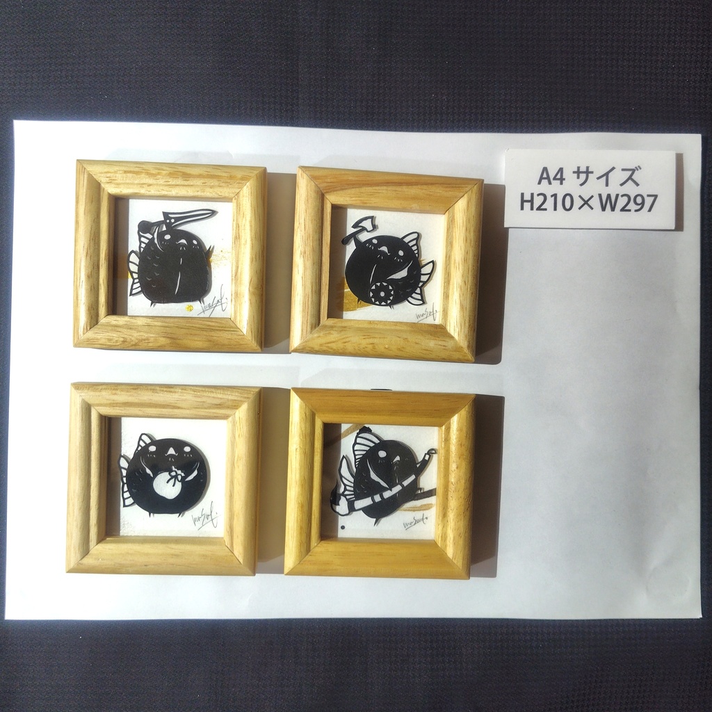 【化け金魚切り絵 原画】