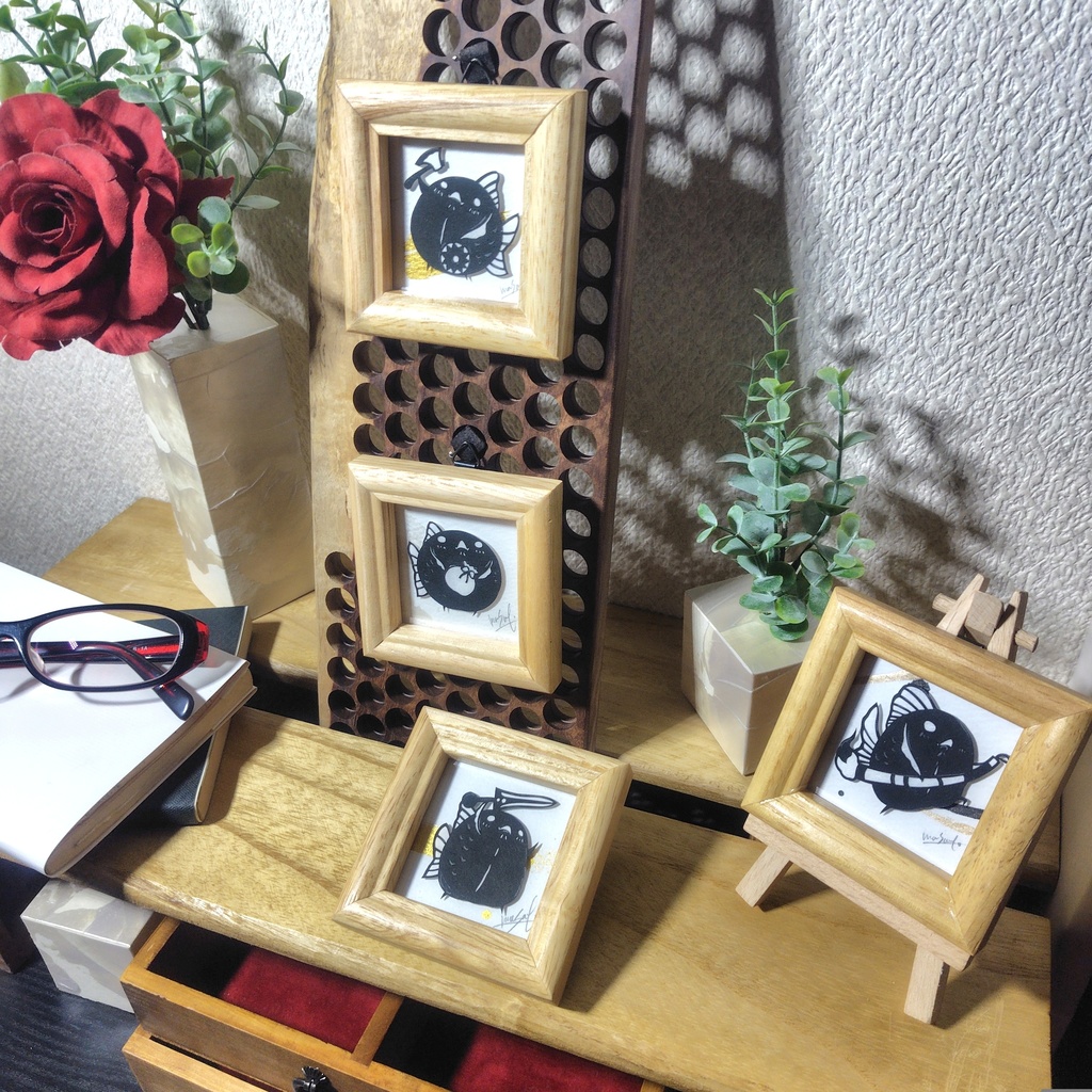 【化け金魚切り絵 原画】