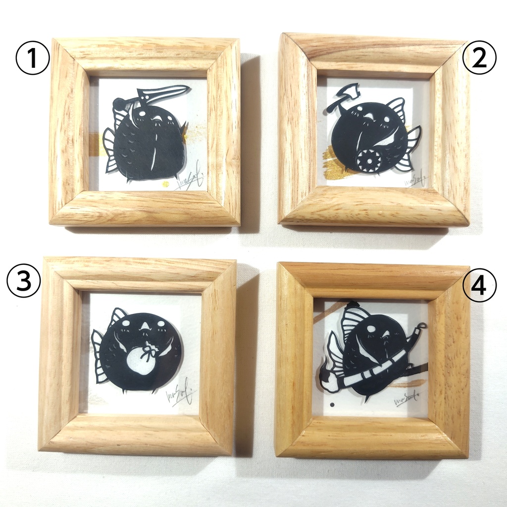 【化け金魚切り絵 原画】