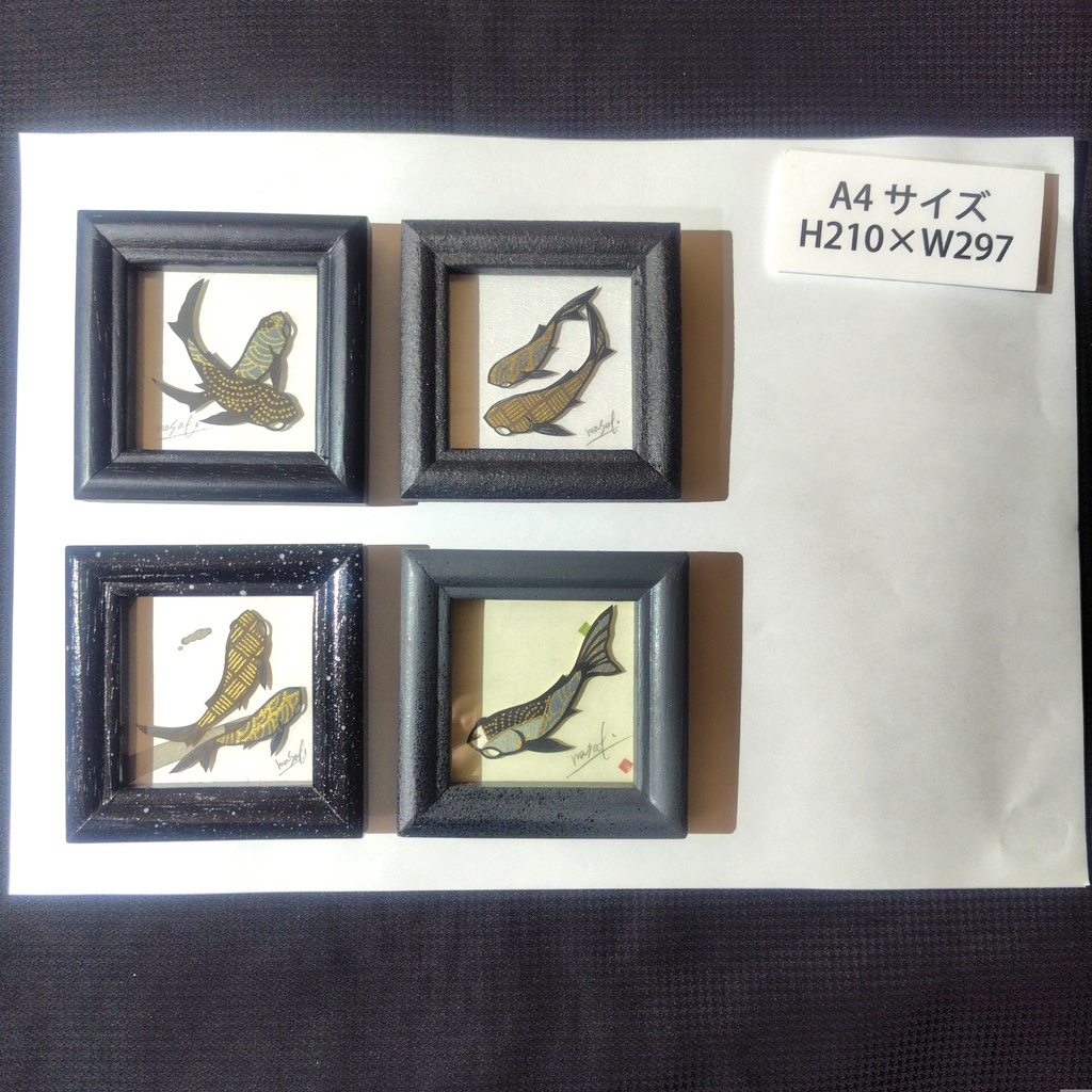 【小さい金魚切り絵 原画】