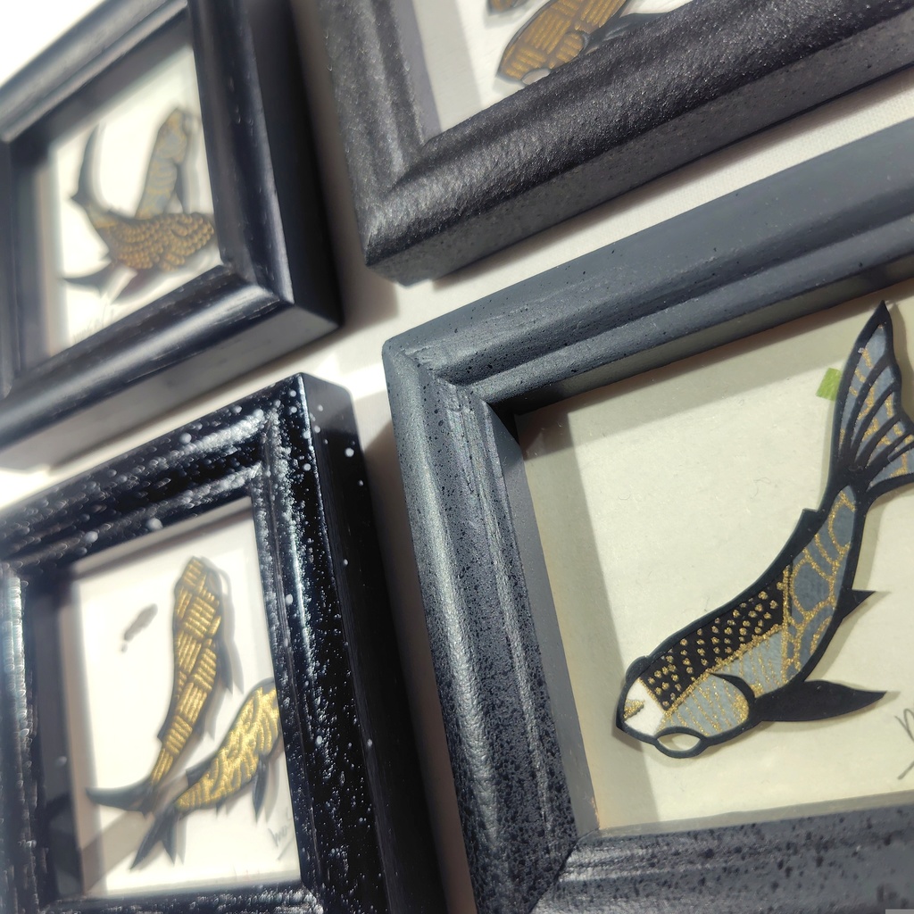 【小さい金魚切り絵 原画】