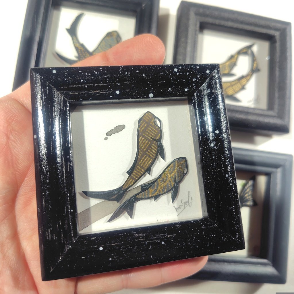 【小さい金魚切り絵 原画】
