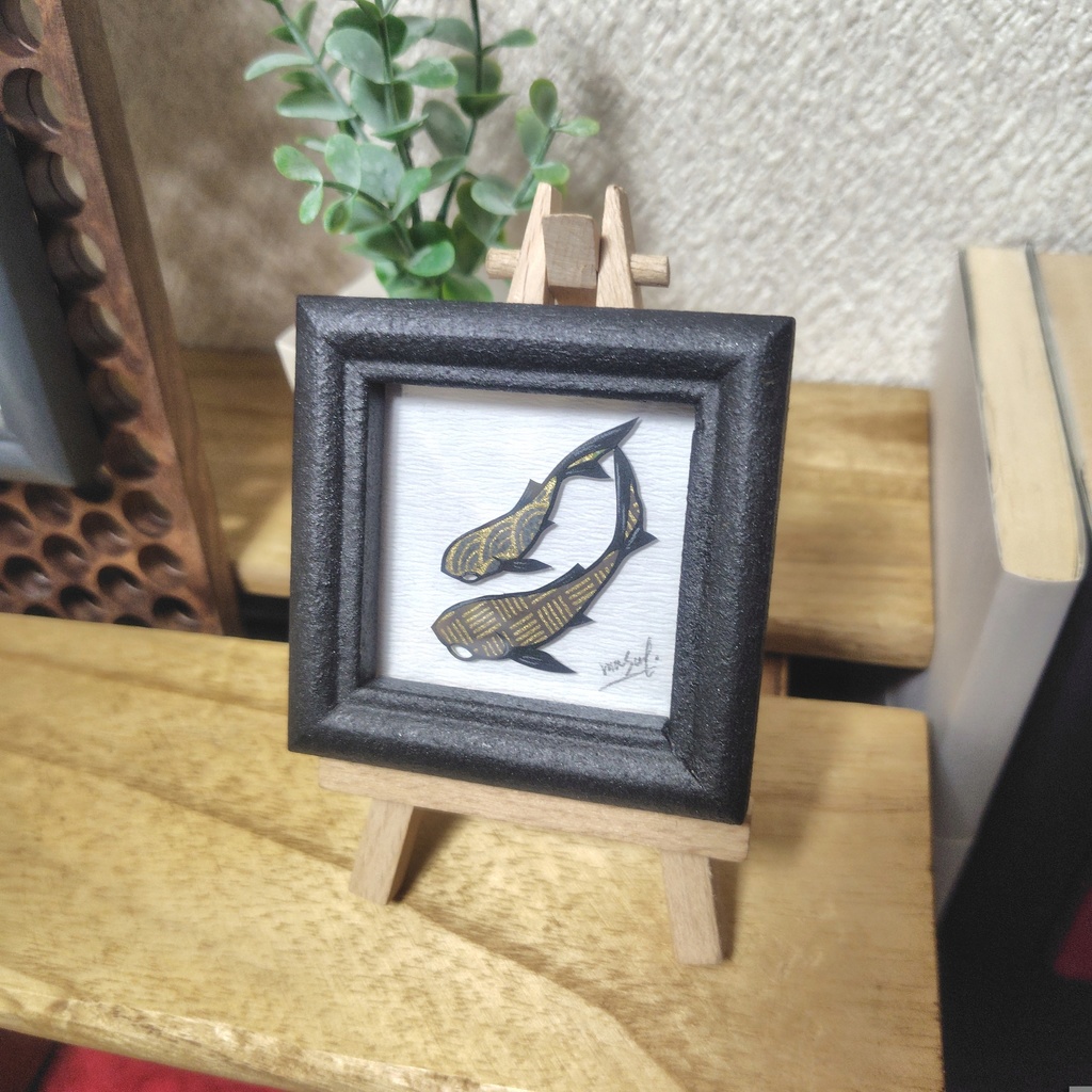 【小さい金魚切り絵 原画】