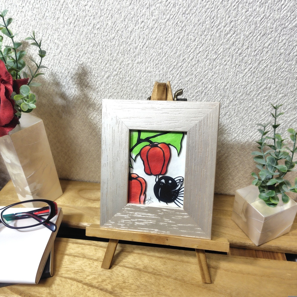 【切り絵原画】パプリカ ミニ額