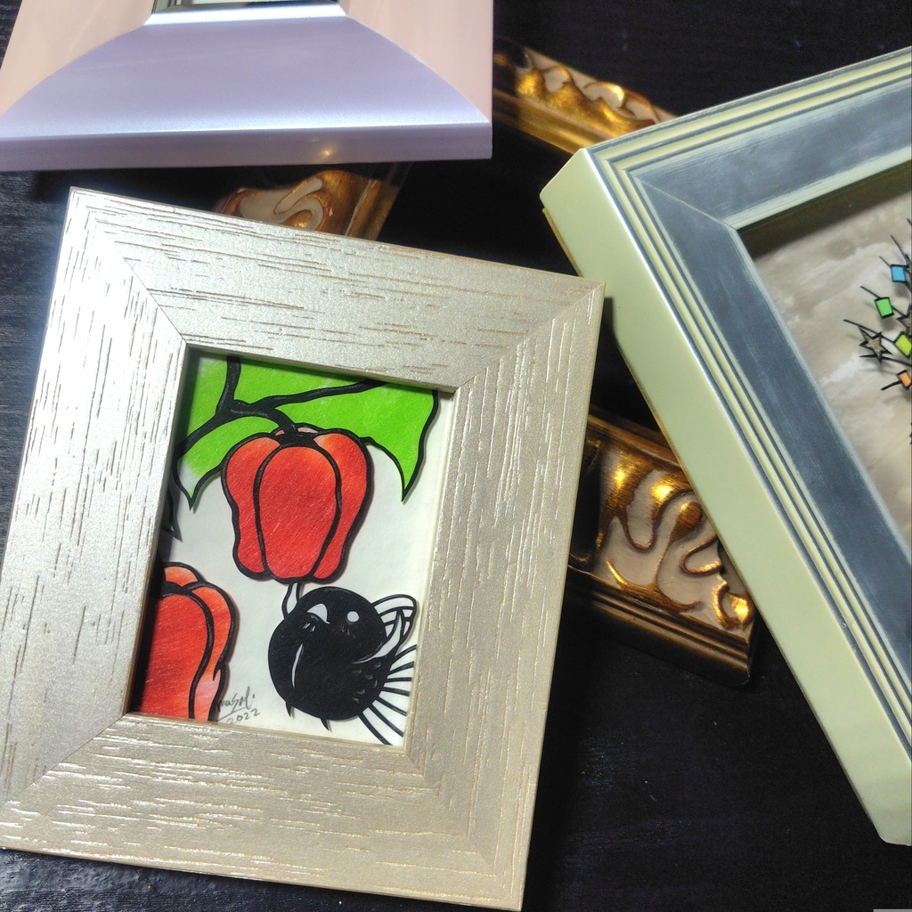 【切り絵原画】パプリカ ミニ額