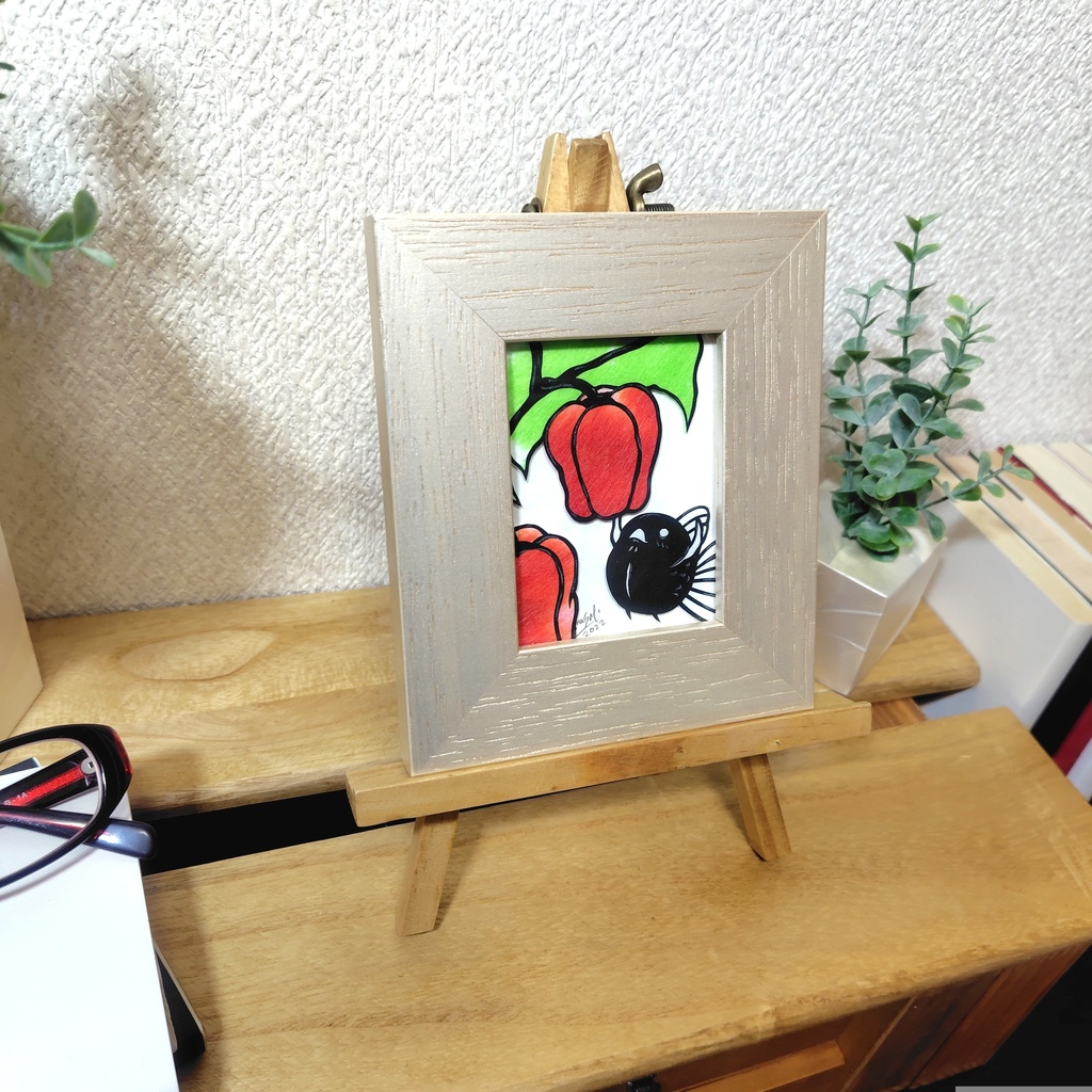【切り絵原画】パプリカ ミニ額