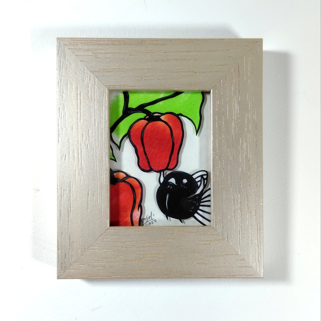 【切り絵原画】パプリカ　ミニ額