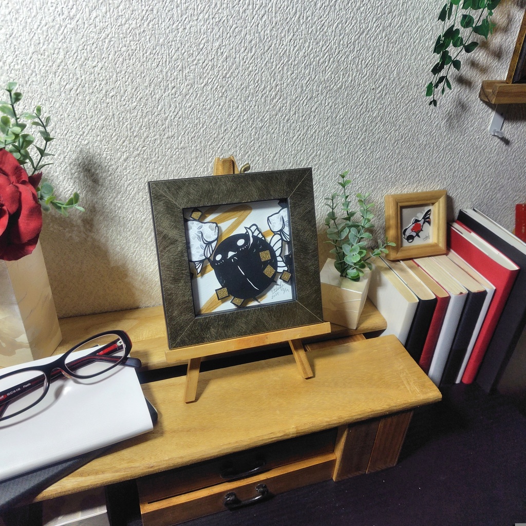 【切り絵原画】今日も遊ぼう ミニ額