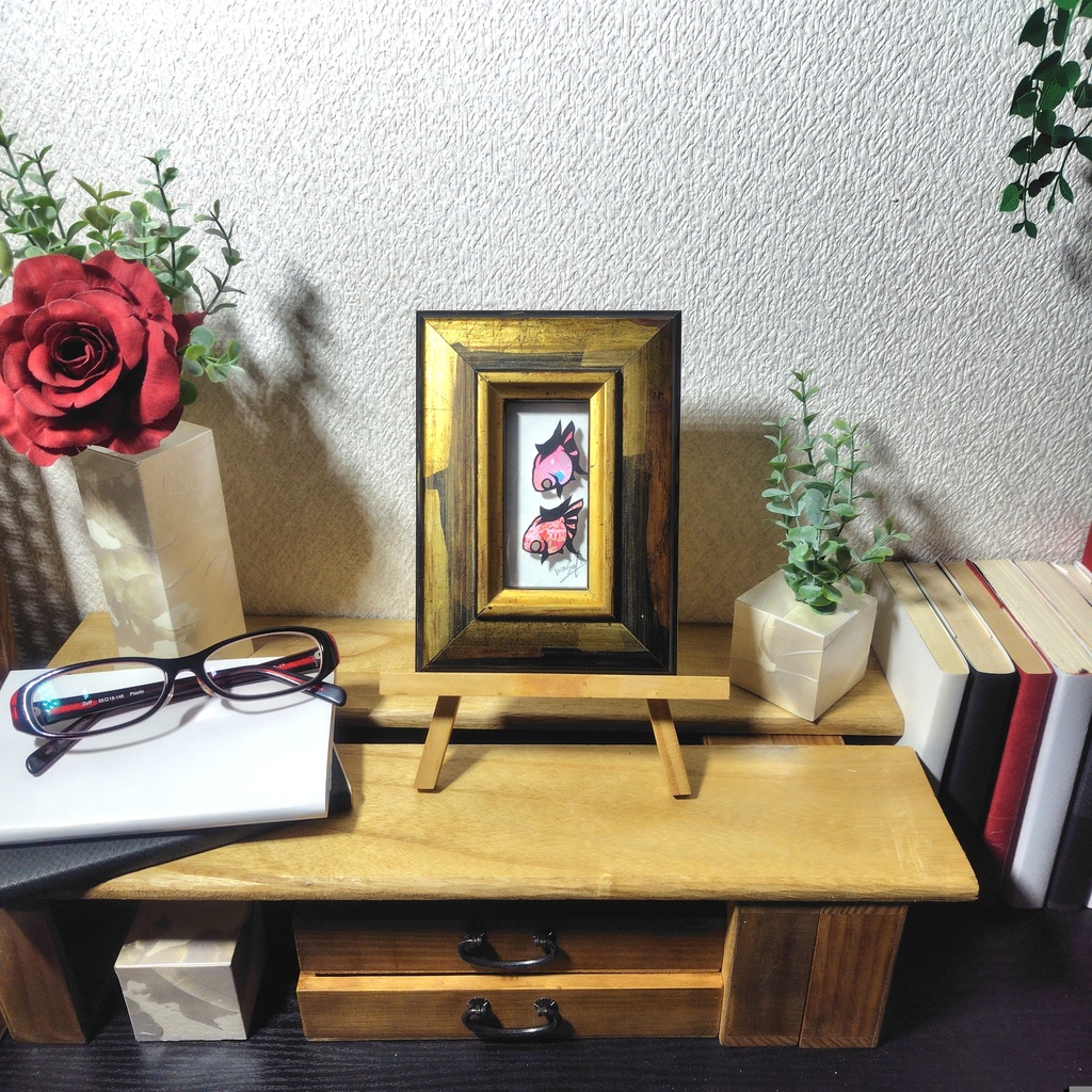 【切り絵原画】ピンポンパール ミニ額