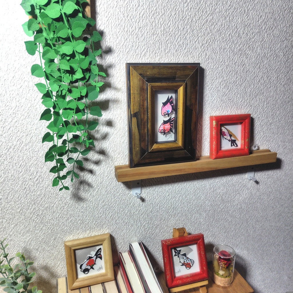 【切り絵原画】ピンポンパール ミニ額