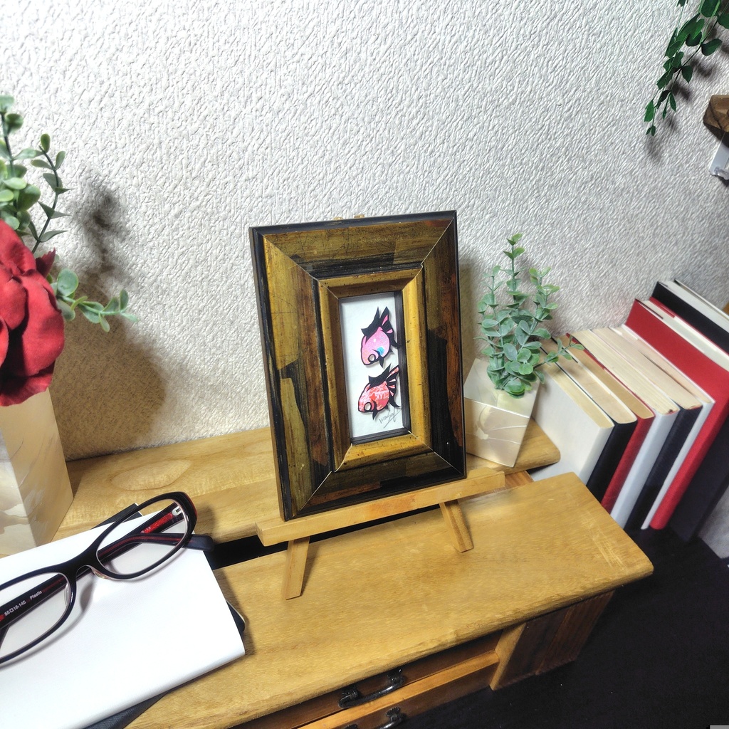 【切り絵原画】ピンポンパール ミニ額