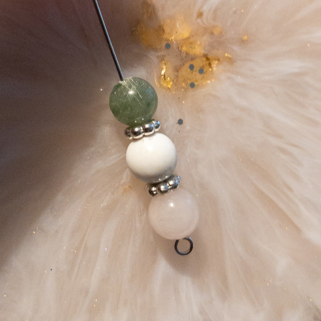 推し色天然石ブレスレットver.三粒