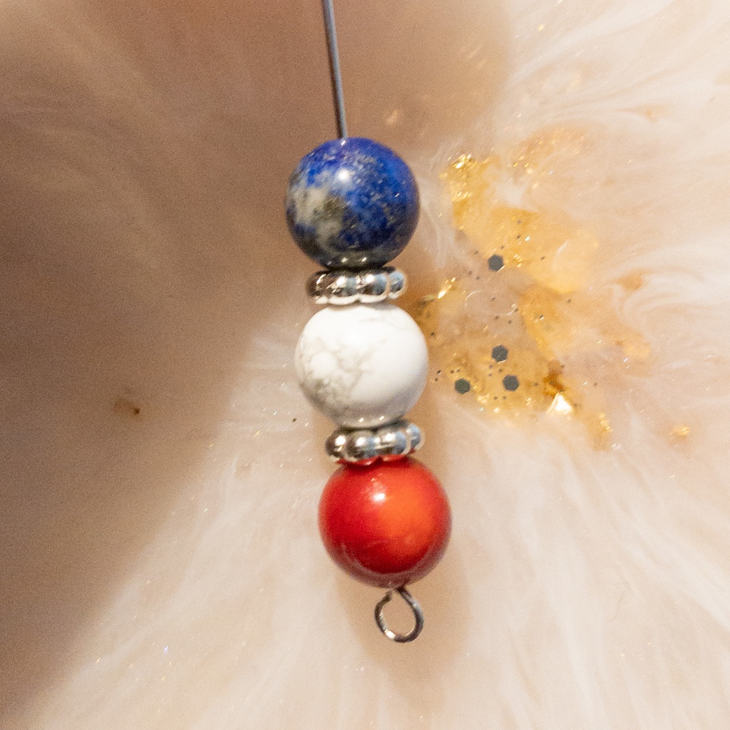 推し色天然石ブレスレットver.三粒