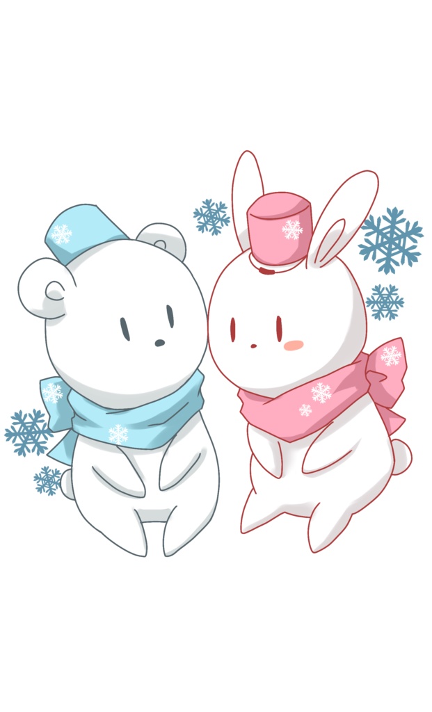 ゆきぐまだるま&ゆきうさだるまトートバック