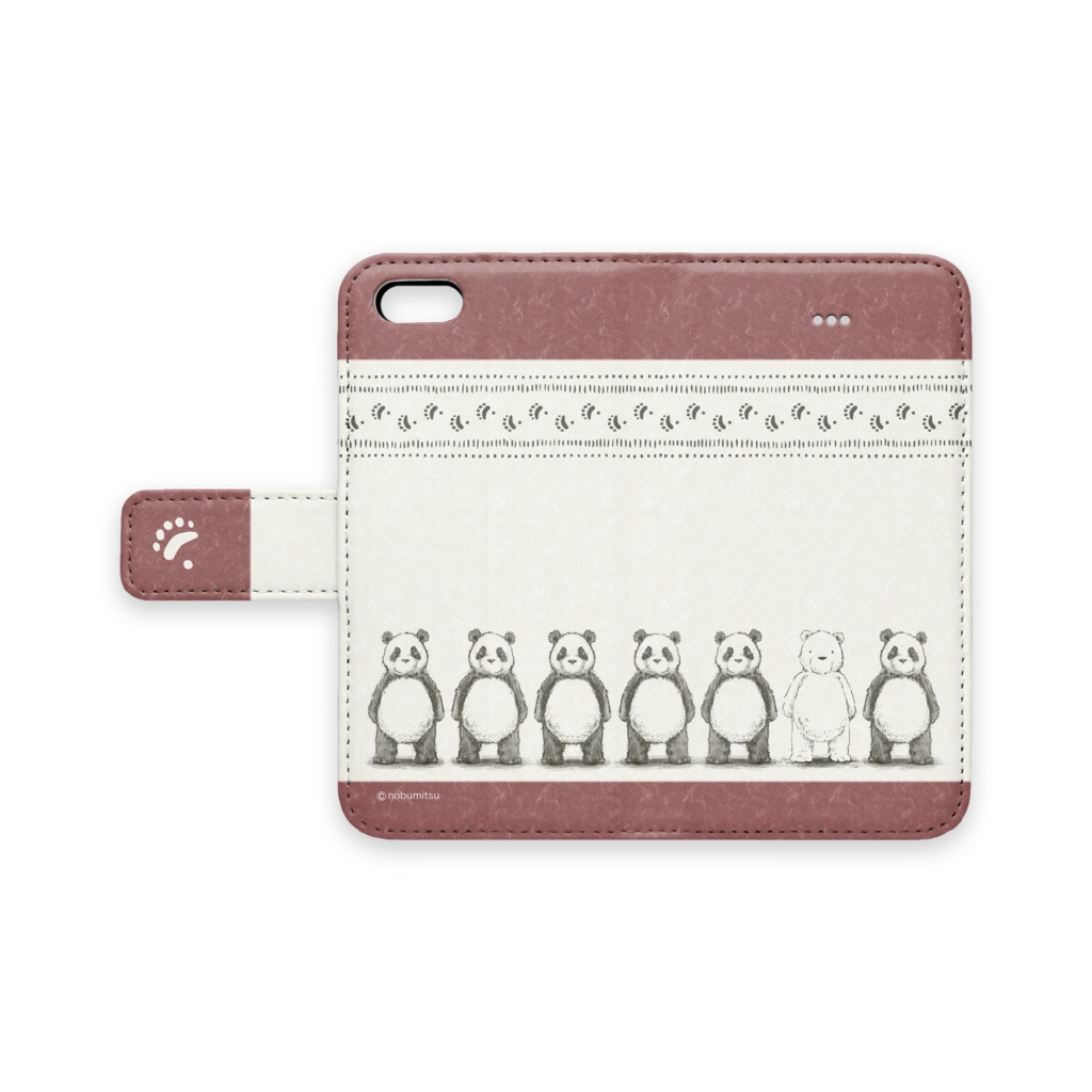 ぱんだになりたいしろくまくん 手帳型iphoneケース あか 1000 Booth ぱんだになりたいしろくまくん 手帳型iphoneケース あか 1000 Booth