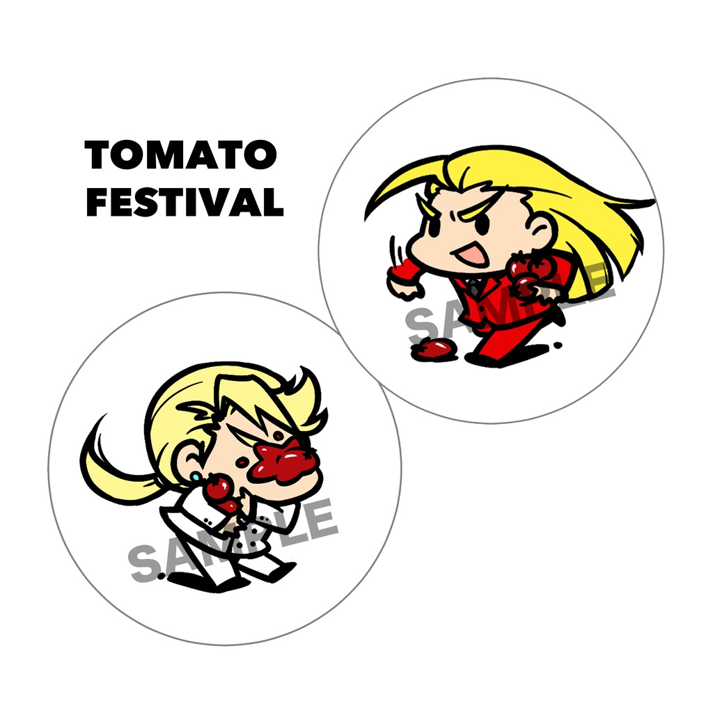 トマト祭缶バッジセット