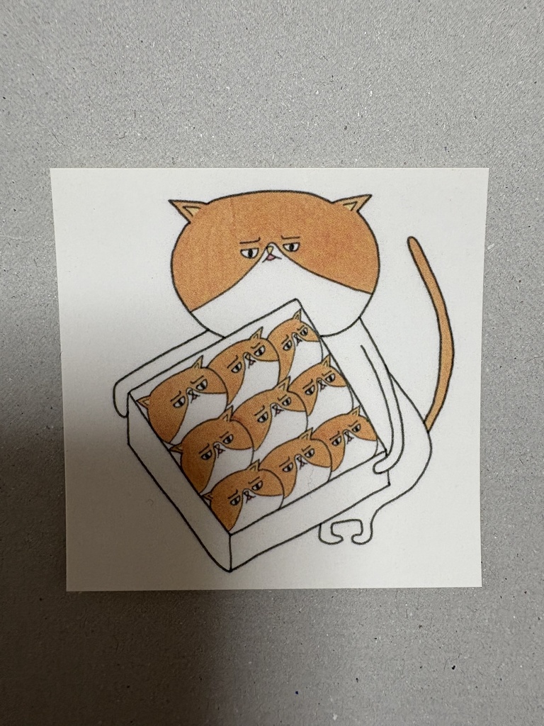 ちぎりにゃんステッカー(焼く前ver.)