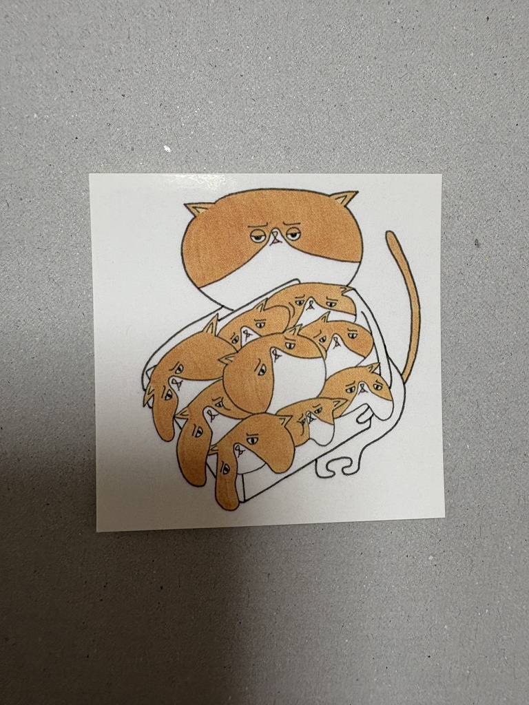 ちぎりにゃんステッカー(焼いた後ver.)